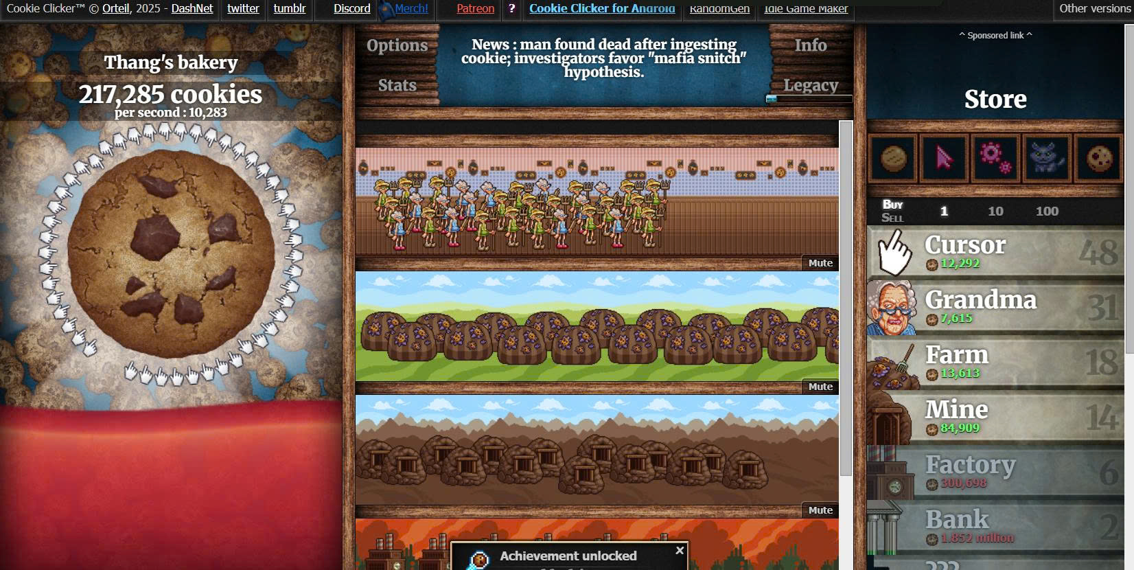 Cookie Clicker Advanced Gameplay